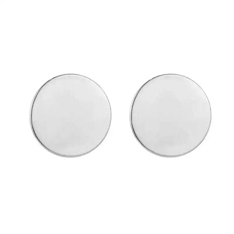 Boucles d'Oreilles en Titane et Acier localité Déformable, Bijoux en Métal, Tendance, Vintage, Rond, Carré, Cœur, pour Femme, Nouvelle Collection 2024