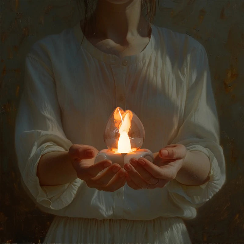 LED flamme feu ampoule lampe de Table de chevet effet cheminée éclairage d'ambiance pour chambre décor à la maison hôtel Bar fête veilleuses