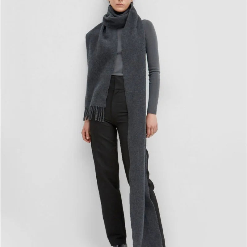 Écharpe en cachemire pour femmes, couverture épaisse et chaude d'hiver, marque de luxe, enveloppant châle, Bufanda Poncho Pashmina