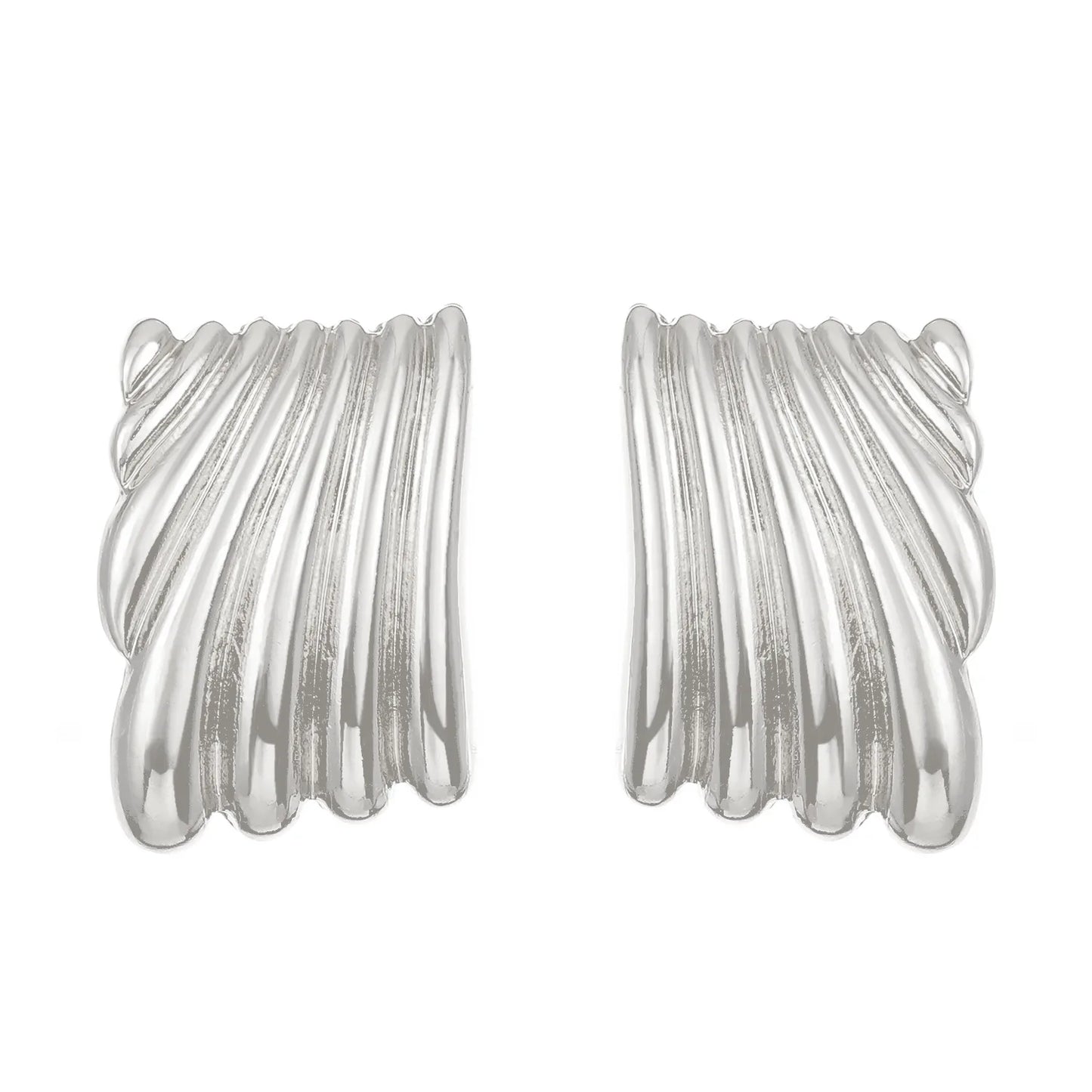 Boucles d'Oreilles en Titane et Acier localité Déformable, Bijoux en Métal, Tendance, Vintage, Rond, Carré, Cœur, pour Femme, Nouvelle Collection 2024