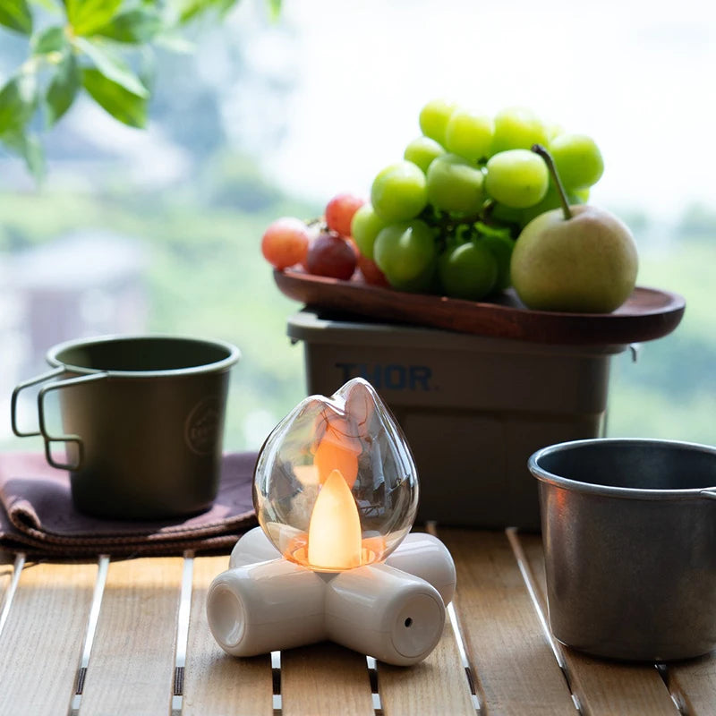 LED flamme feu ampoule lampe de Table de chevet effet cheminée éclairage d'ambiance pour chambre décor à la maison hôtel Bar fête veilleuses