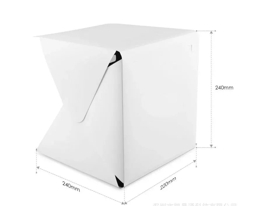 Mini cabine Photo pliante Softbox petites lumières LED boîte à lumière pliante Portable accessoires Photo Double bande lumineuse 6 couleurs toile de fond