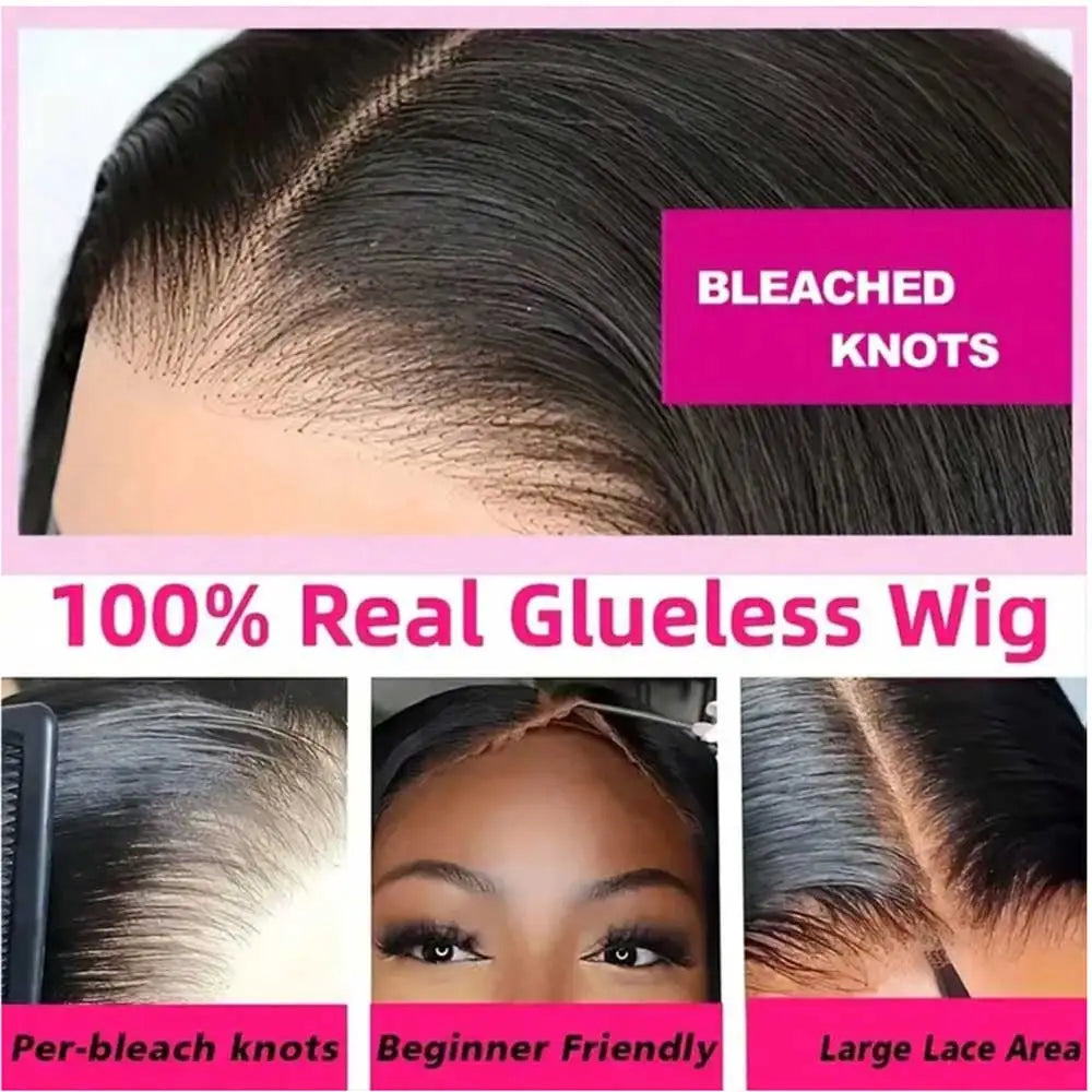 40 42 pouces perruques de cheveux humains droites 13x4 13x6 HD perruques frontales en dentelle pour les femmes sans colle os droite dentelle avant perruques de cheveux humains