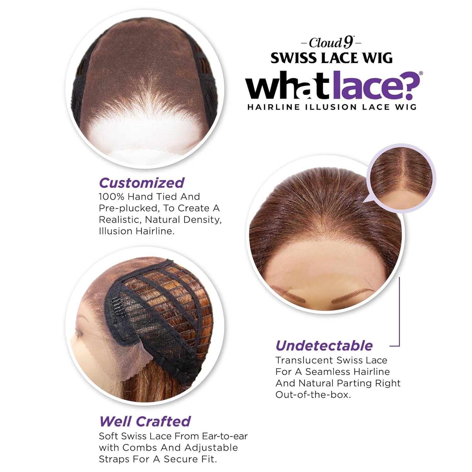 What Lace 13X6 Wigs - Perla Lacefrontal Hand Tied Glueless Synthetic with Natural Density Preplucked Hairline (BALAYAGEHAZELNUT)