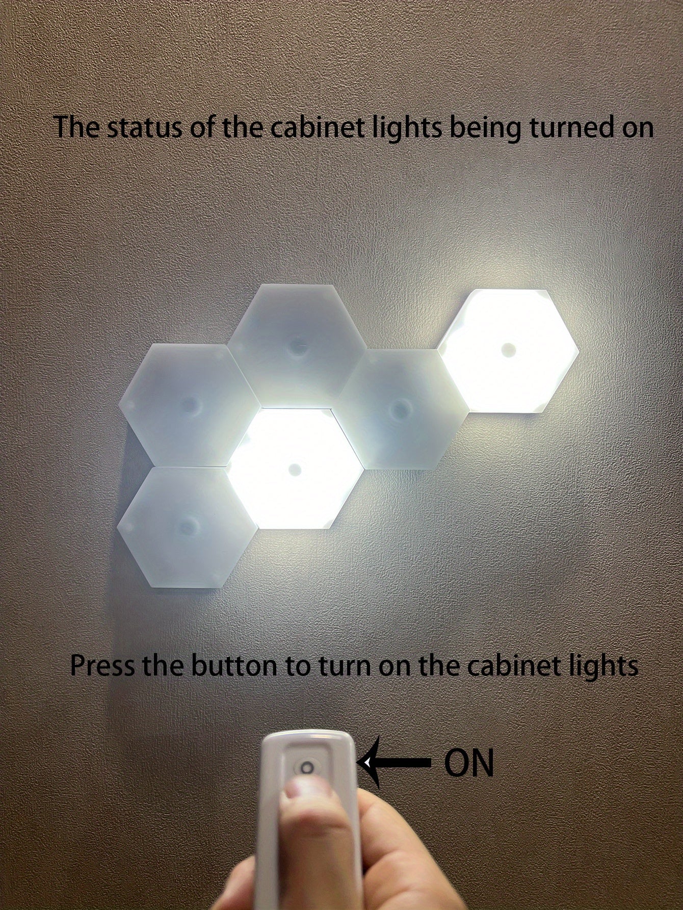 Hexagon LED Wall Lamp - Touch-Controlled, Dimmable, Remote & Battery-Powered, Space-Themed Decor