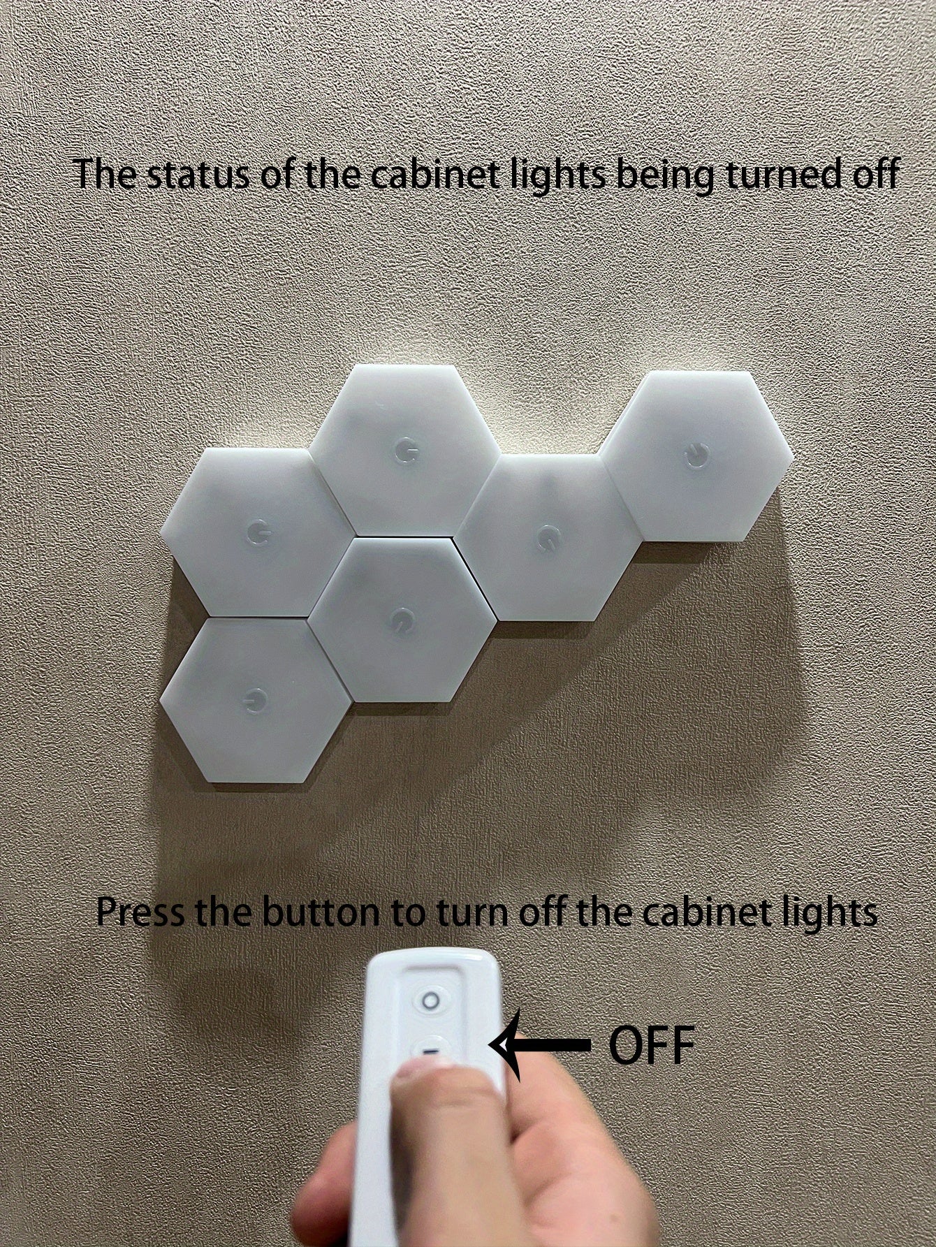 Hexagon LED Wall Lamp - Touch-Controlled, Dimmable, Remote & Battery-Powered, Space-Themed Decor