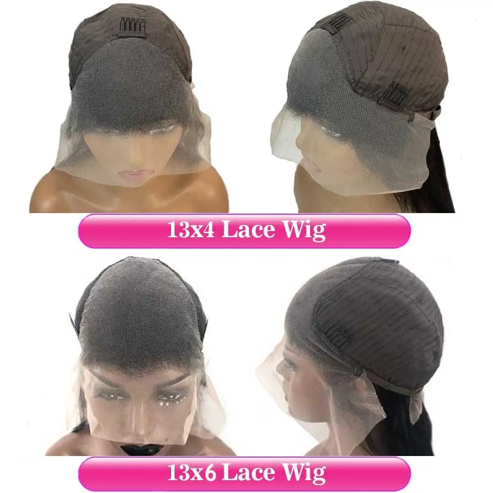 30 34 Inch Reddish Brown Deep Wave Frontal Wig 180% 13X6 HD Lace Frontal Wig Colored Deep Wave 13X4 Lace Front Human Hair Wigs